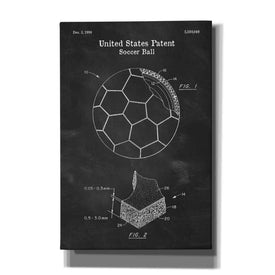 'Soccer Ball Blueprint Patent Chalkboard' Canvas Wall Art