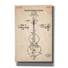 'Violin Blueprint Patent Parchment' Canvas Wall Art