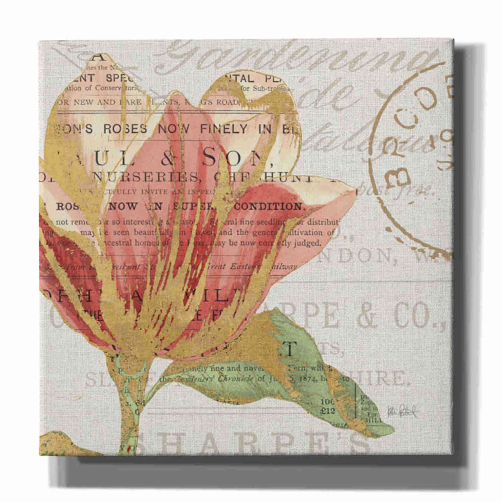 'Bookshelf Botanical III' by Katie Pertiet, Canvas Wall Art