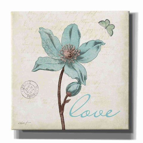 Image of 'Touch of Blue IV - Love' by Katie Pertiet, Canvas Wall Art