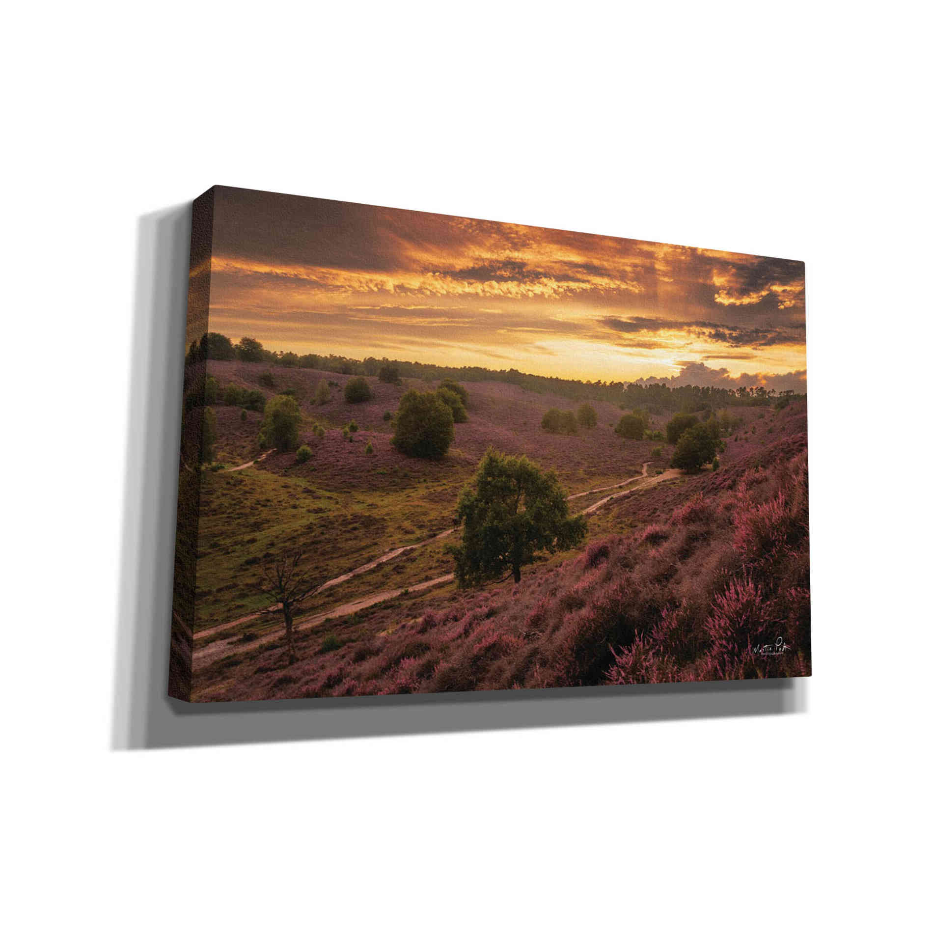 'Just a Sunset in the Netherlands' by Martin Podt, Canvas Wall Art,Size A Landscape