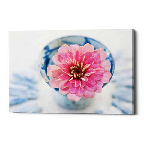 Image of 'Pink Flower in a sake Cup' by Elena Ray Canvas Wall Art