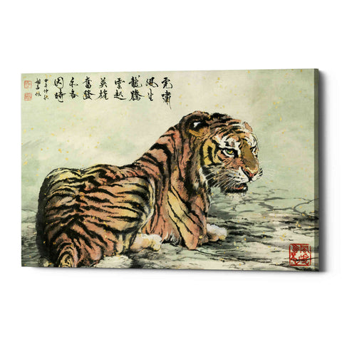 Image of 'Tiger Relaxing' by River Han, Canvas Wall Art