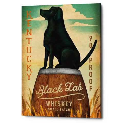 Image of 'Black Lab Whiskey Kentucky Crop' by Ryan Fowler, Canvas Wall Art