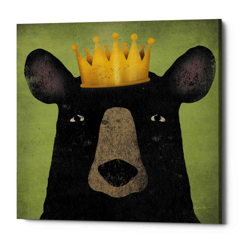 Image of 'The Black Bear with Crown' by Ryan Fowler, Canvas Wall Art