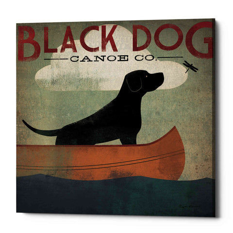 Image of 'Black Dog Canoe' by Ryan Fowler, Canvas Wall Art