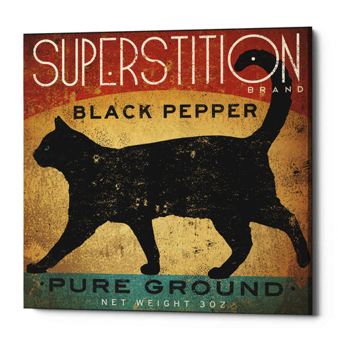 Image of 'Superstition Black Pepper Cat' by Ryan Fowler, Canvas Wall Art