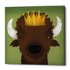 'Buffalo III with Crown' by Ryan Fowler, Canvas Wall Art