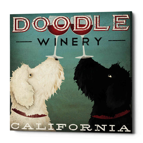 Image of 'Doodle Wine' by Ryan Fowler, Canvas Wall Art