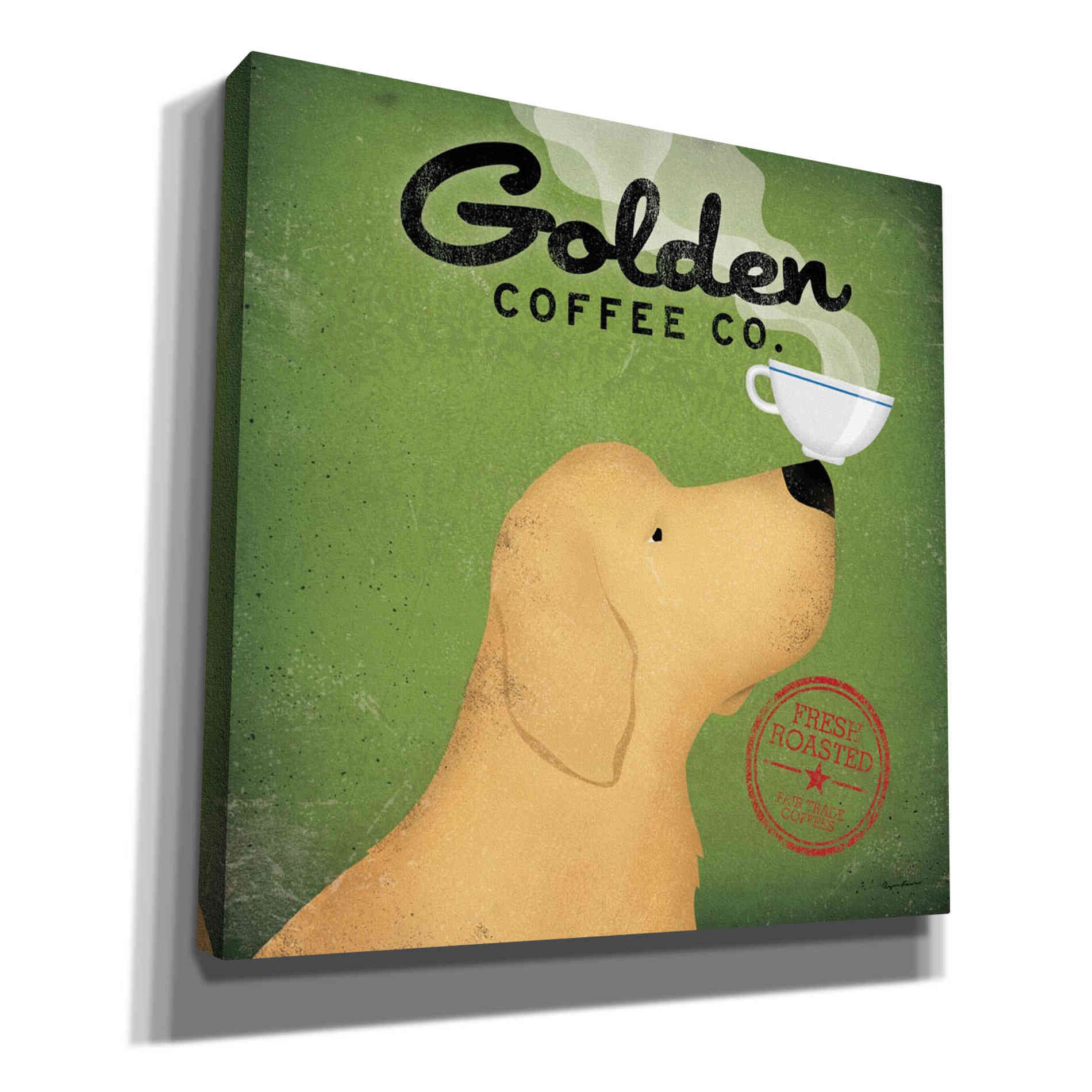 'Golden Coffee Co Square' by Ryan Fowler, Giclee Canvas Wall Art