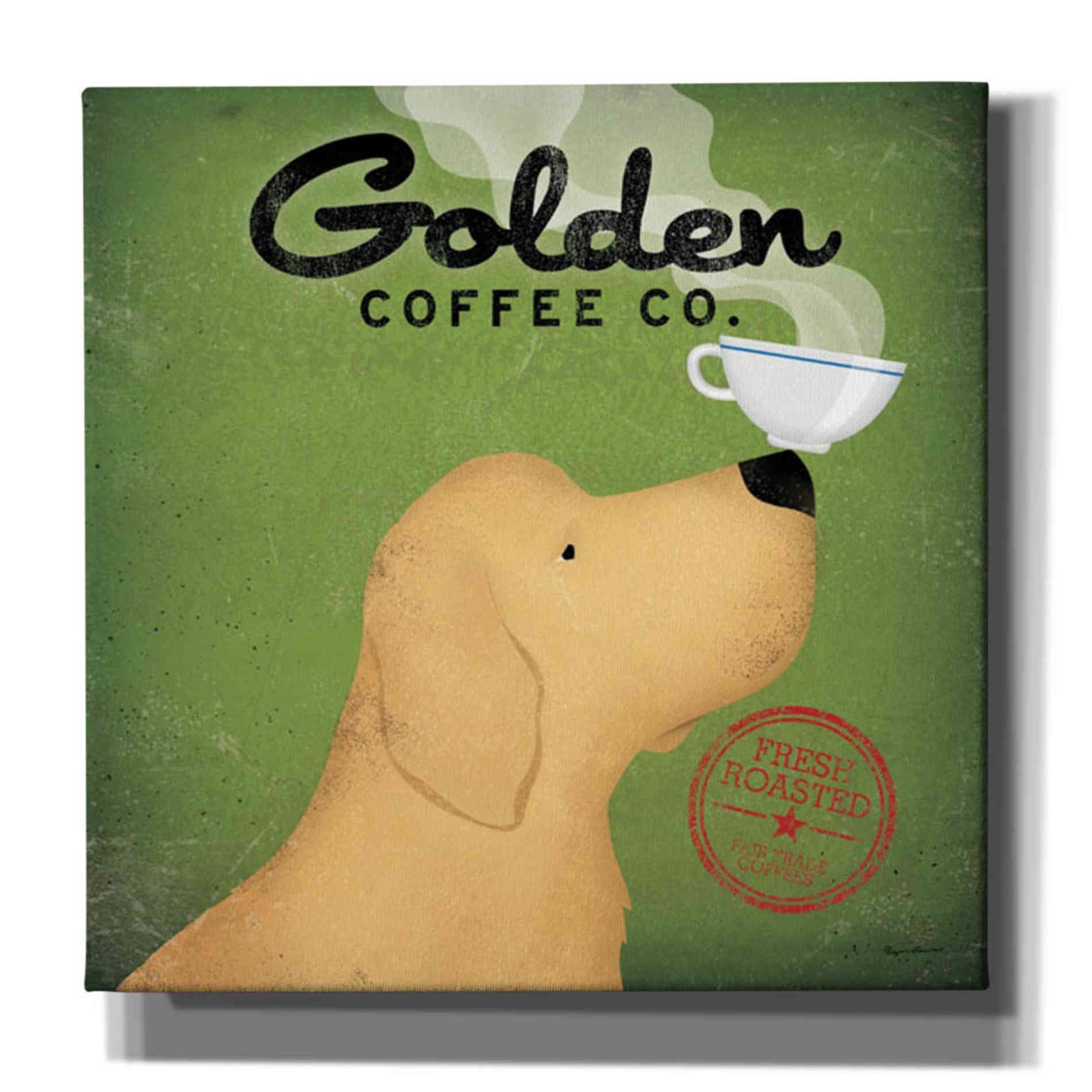 'Golden Coffee Co Square' by Ryan Fowler, Giclee Canvas Wall Art