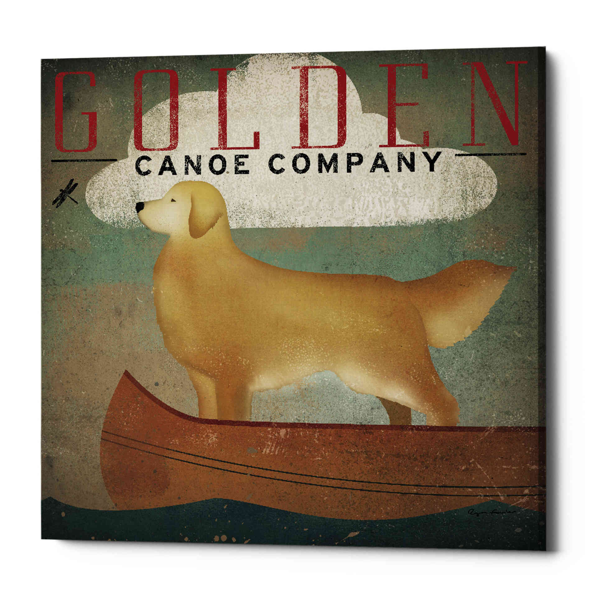 'Golden Dog Canoe Co' by Ryan Fowler, Canvas Wall Art