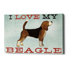 'Beagle Canoe - I Love My Beagle II' by Ryan Fowler, Canvas Wall Art