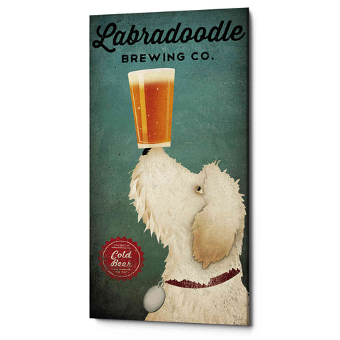 Image of 'Labradoodle Brewing' by Ryan Fowler, Canvas Wall Art