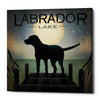 'Moonrise Black Dog - Labrador Lake' by Ryan Fowler, Canvas Wall Art