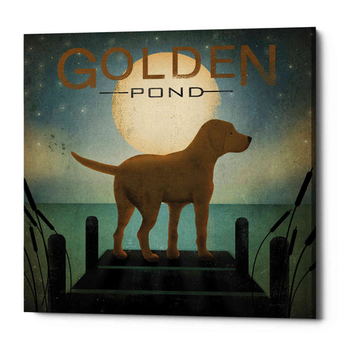 Image of 'Moonrise Yellow Dog - Golden Pond' by Ryan Fowler, Canvas Wall Art