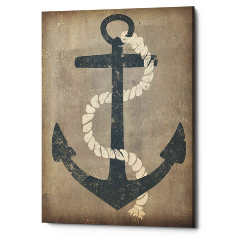 Image of 'Nautical Anchor Vertical Gray' by Ryan Fowler, Canvas Wall Art