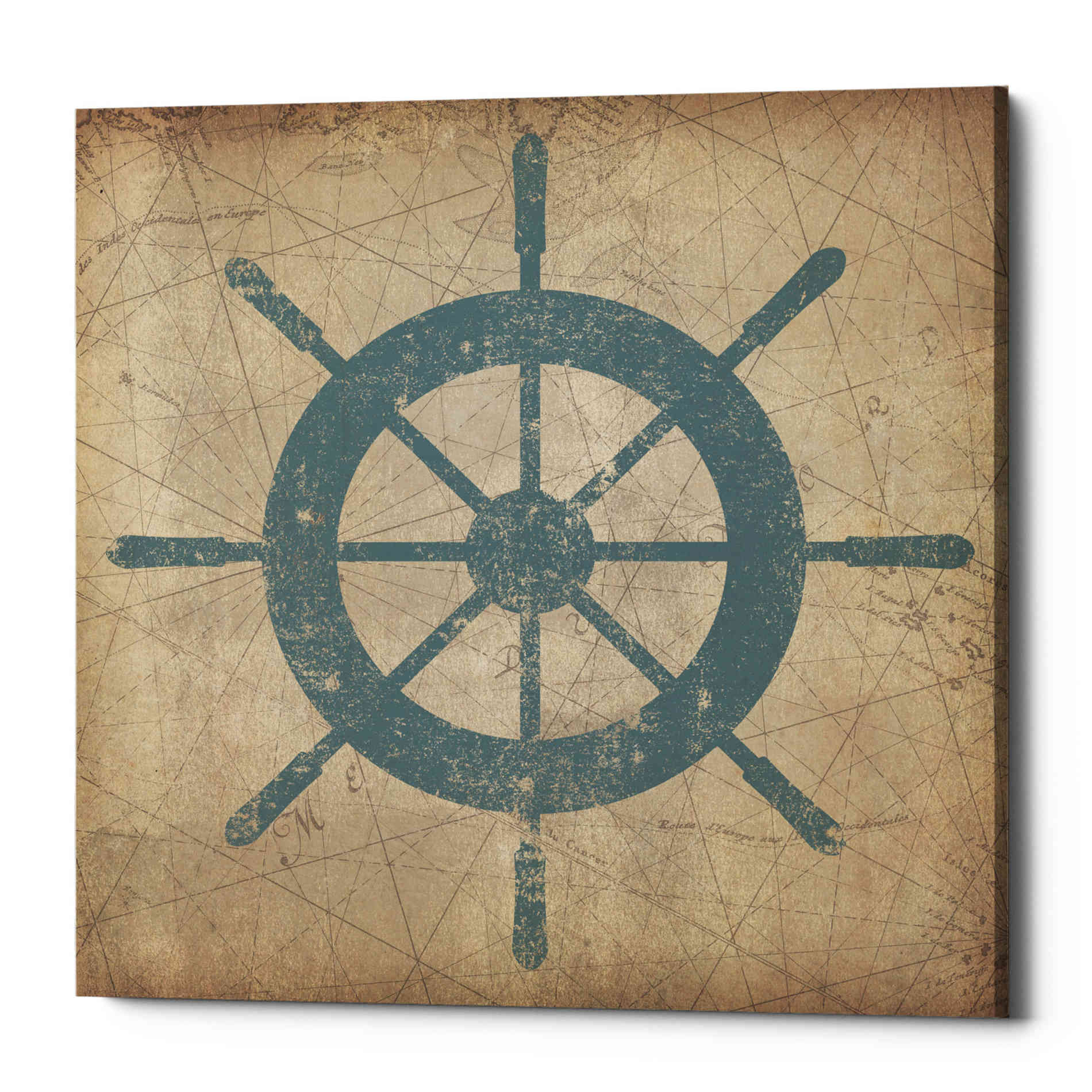 'Nautical Shipwheel' by Ryan Fowler, Canvas Wall Art