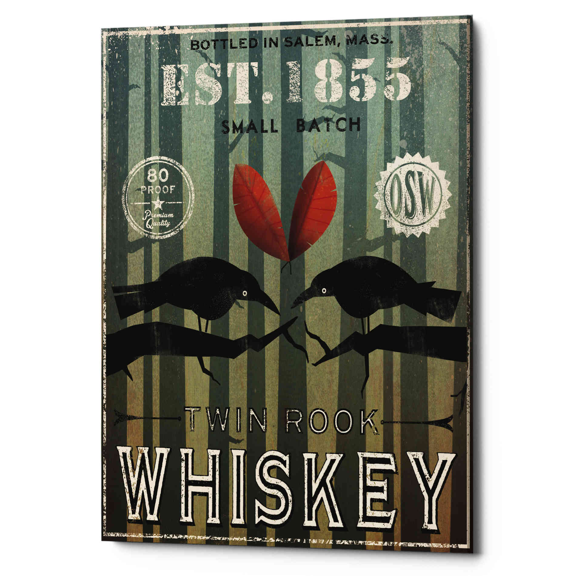 'Old Salt Whiskey Love Birds' by Ryan Fowler, Canvas Wall Art