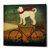 'White Doodle on Bike Summer' by Ryan Fowler, Canvas Wall Art