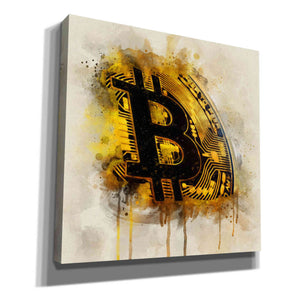 'Bitcoin Era in Gold' by Surma and Guillen, Canvas Wall Art,Size 1 Square