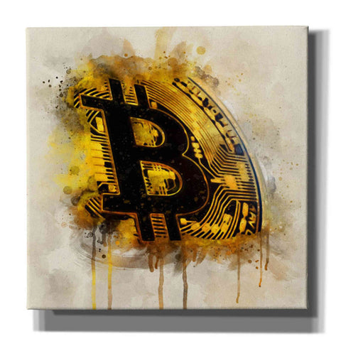 Image of 'Bitcoin Era in Gold' by Surma and Guillen, Canvas Wall Art,Size 1 Square
