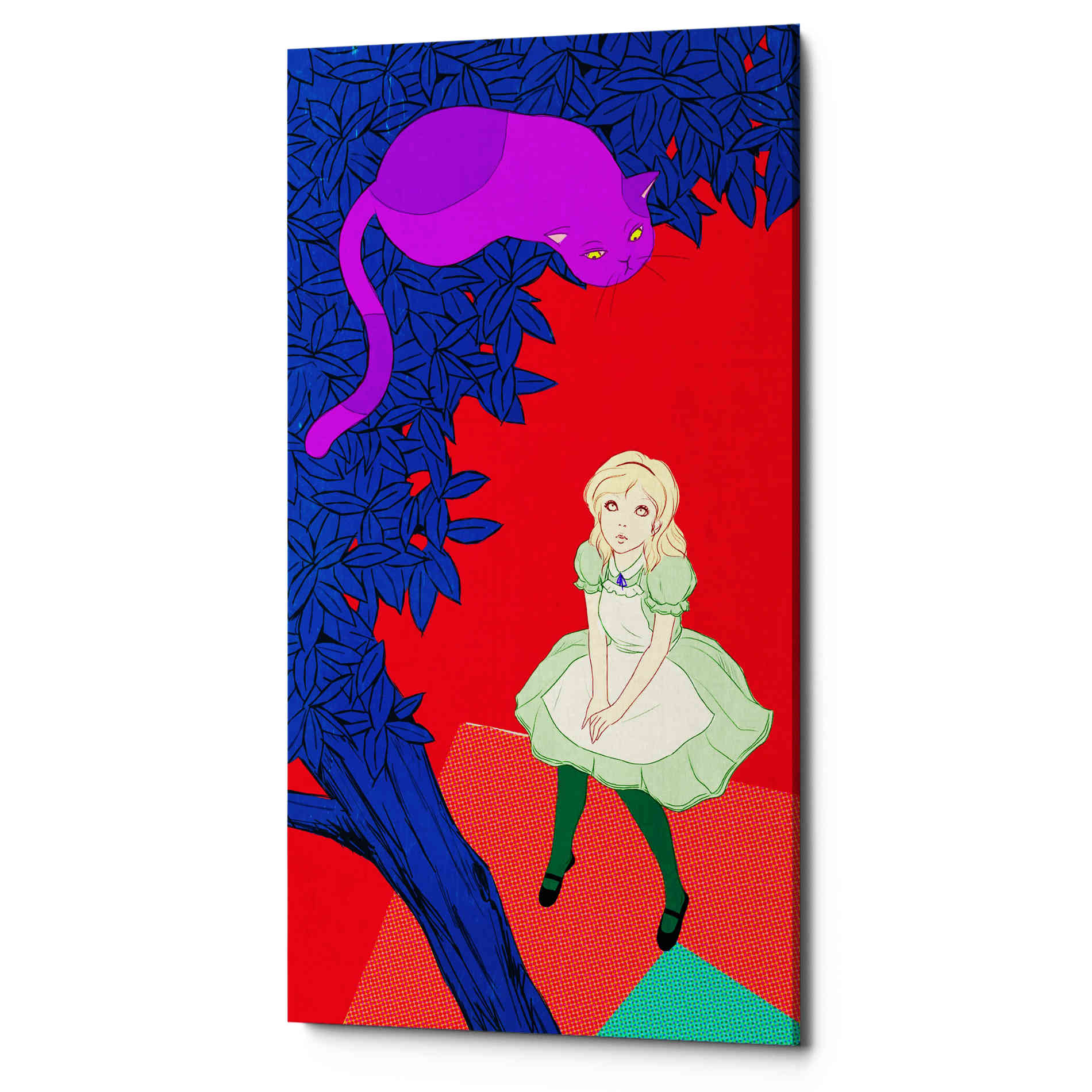 'Alice and Cheshire Cat' by Sai Tamiya, Canvas Wall Art