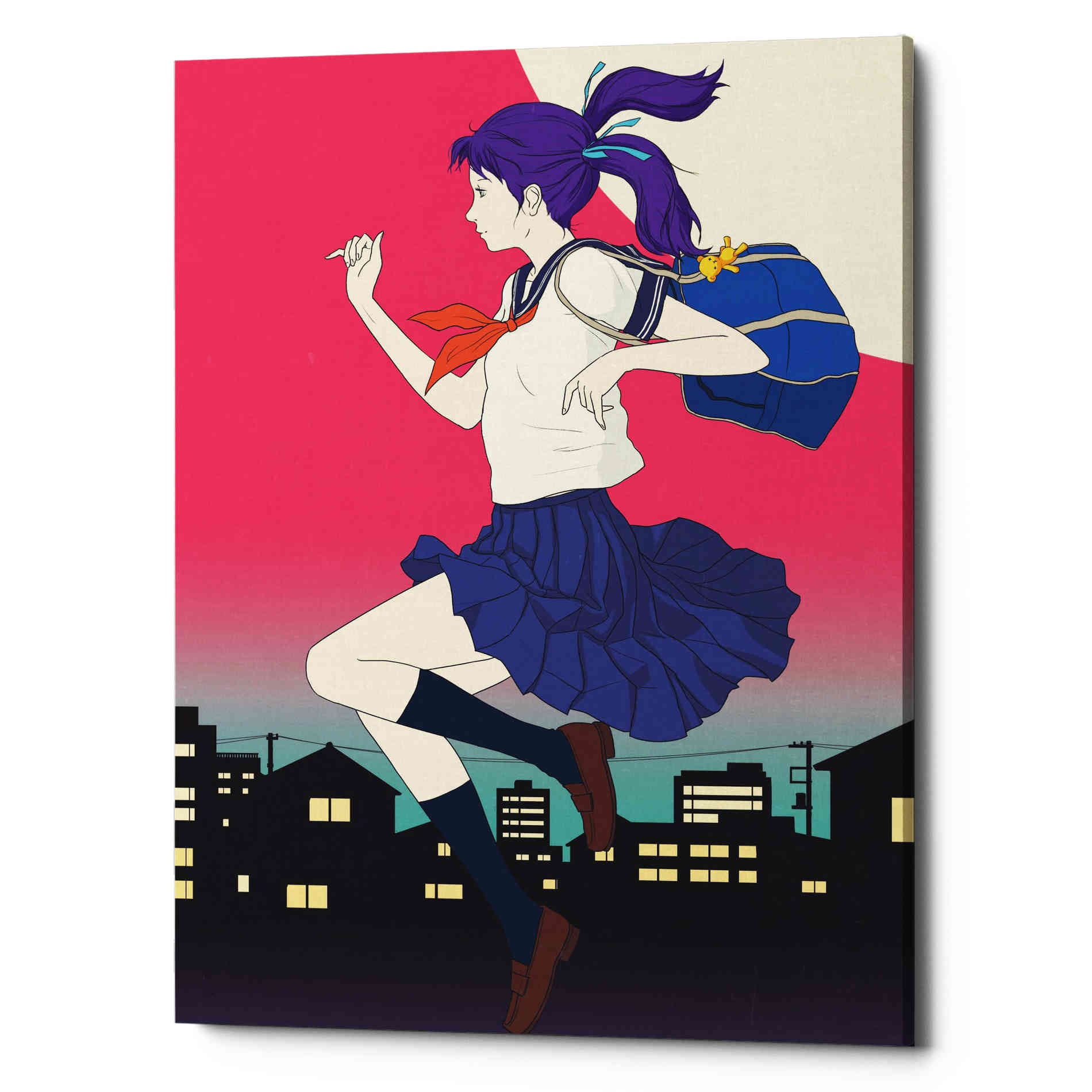 'Machikado Twilight' by Sai Tamiya, Canvas Wall Art