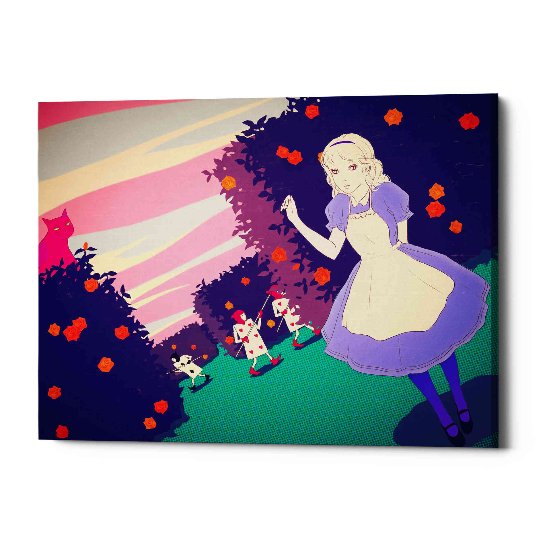 'Alice in Rose Garden' by Sai Tamiya, Canvas Wall Art