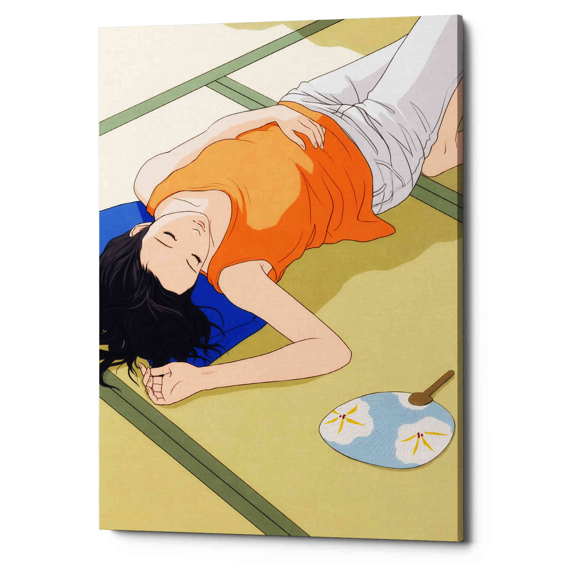 'Sleeping Woman' by Sai Tamiya, Canvas Wall Art
