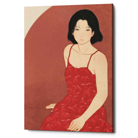 Image of 'A Woman in a Red Dress' by Sai Tamiya, Canvas Wall Art