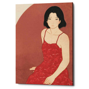 'A Woman in a Red Dress' by Sai Tamiya, Canvas Wall Art