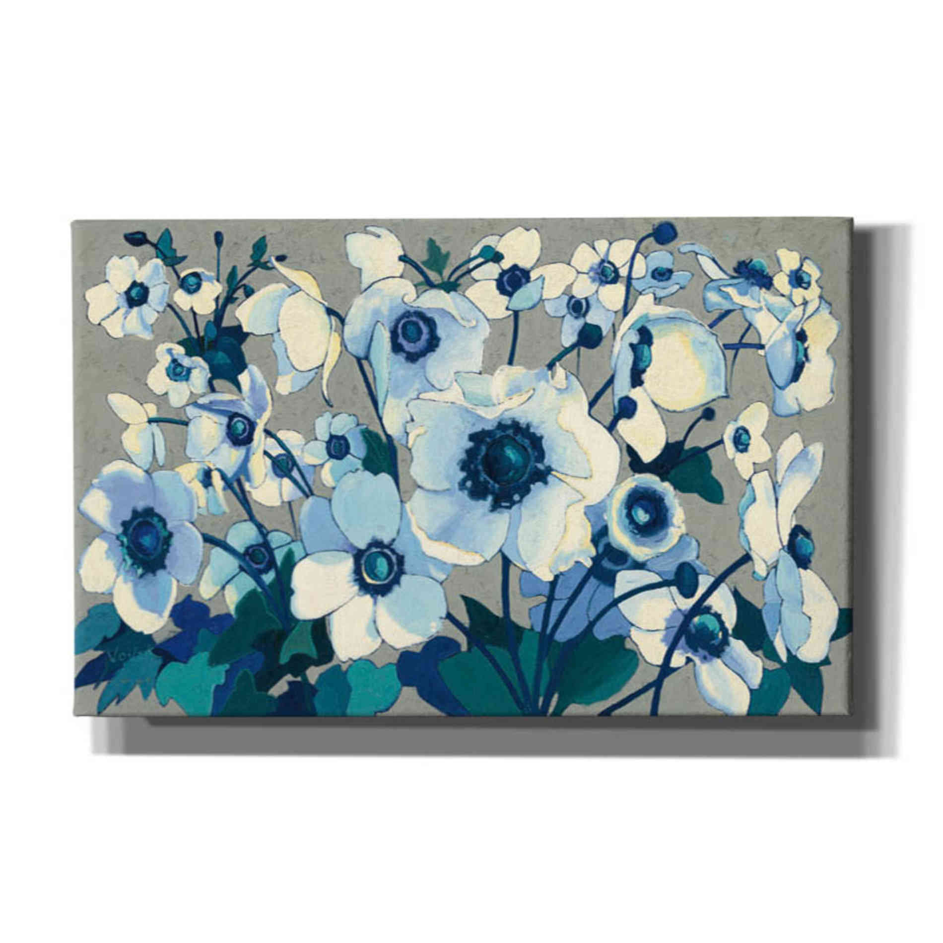 'Anemones Japonaises I' by Shirley Novak, Canvas Wall Art