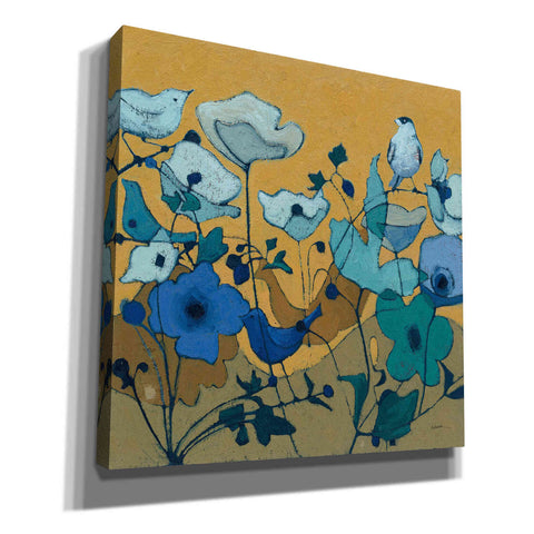 Image of 'Birdy Birdy Royal Blue' by Shirley Novak, Canvas Wall Art