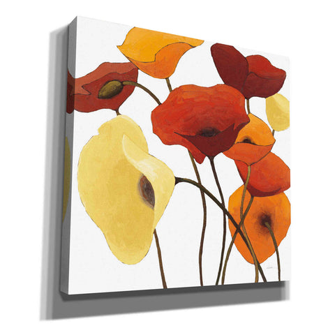 Image of 'Up One on White Yellow' by Shirley Novak, Canvas Wall Art
