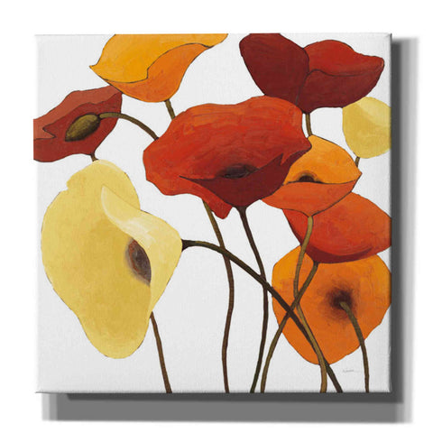 Image of 'Up One on White Yellow' by Shirley Novak, Canvas Wall Art