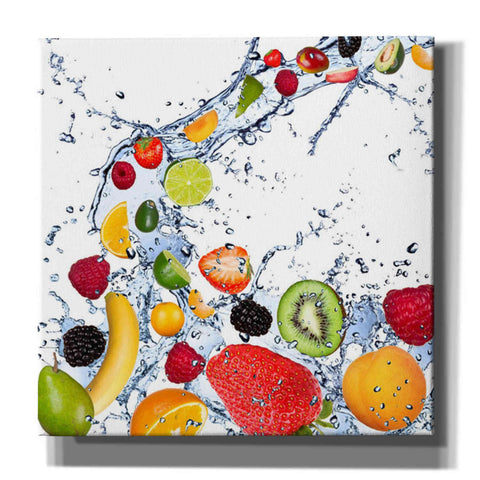Image of 'Fruit Splash II' Canvas Wall Art,Size 1 Square
