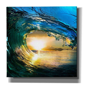 'The Language of Waves' Canvas Wall Art,Size 1 Square