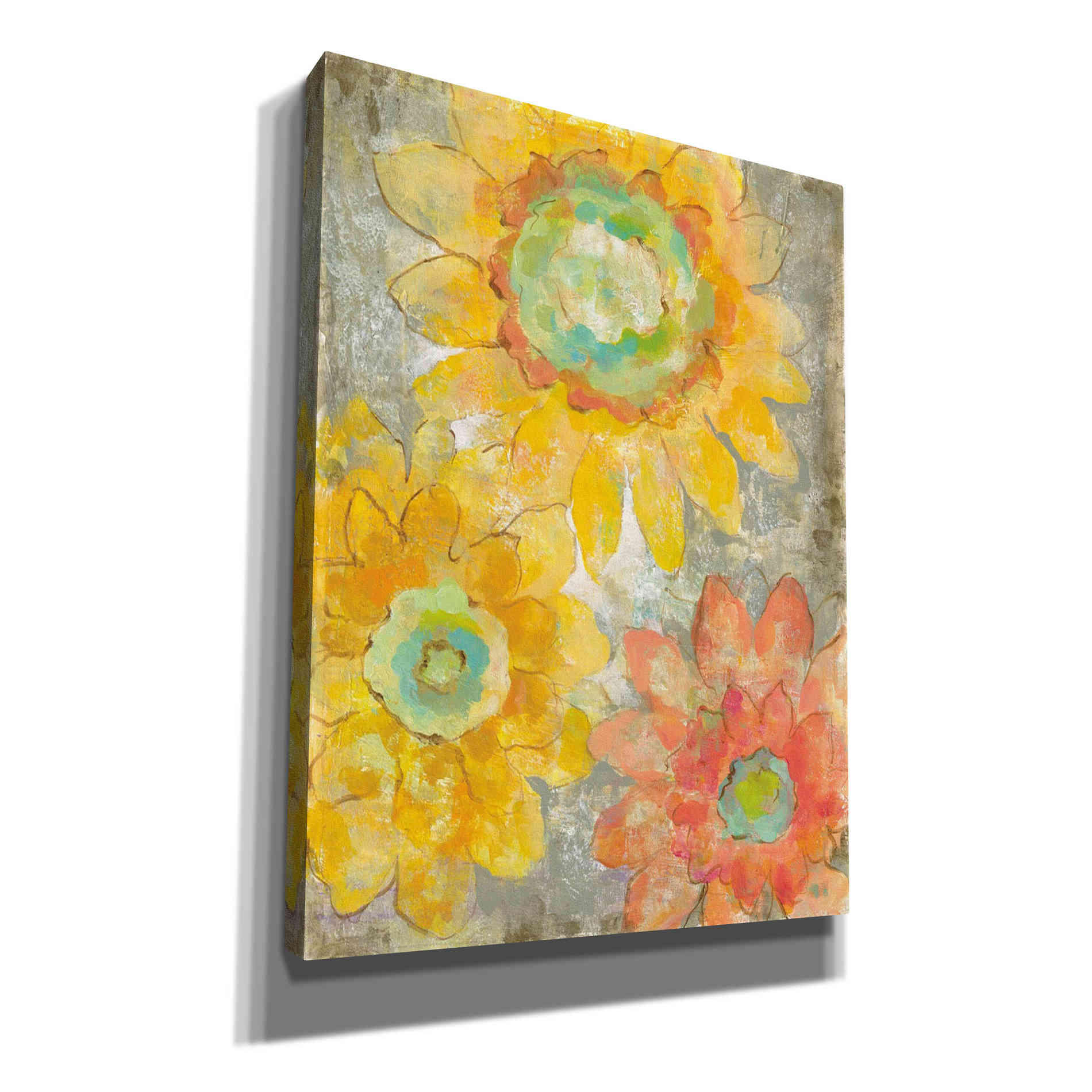 'Venezia Fiori I' by Silvia Vassileva, Canvas Wall Art,Size 1 Square