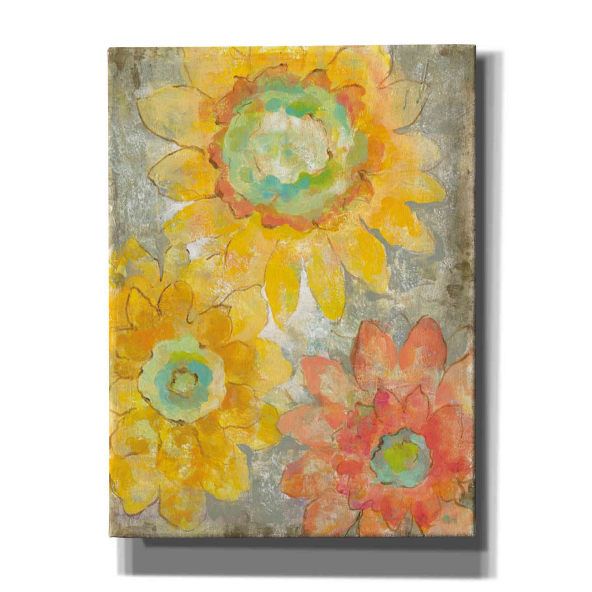 'Venezia Fiori I' by Silvia Vassileva, Canvas Wall Art,Size 1 Square
