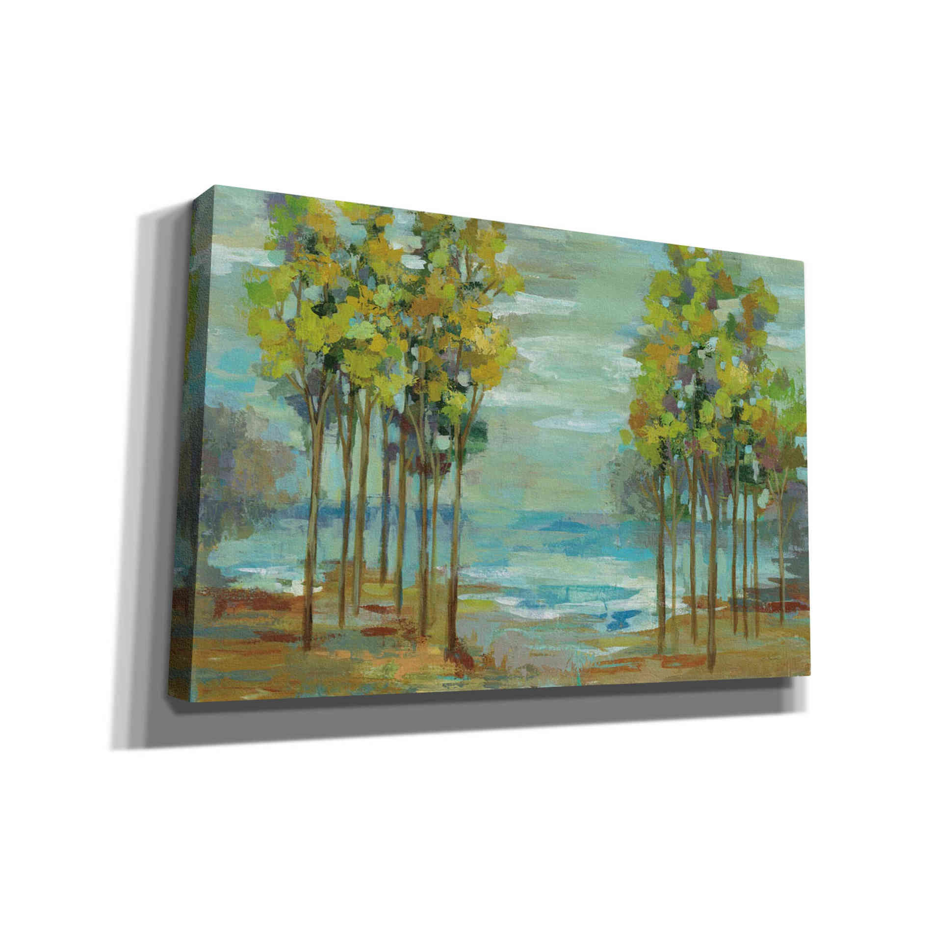 'Spring Trees' by Silvia Vassileva, Canvas Wall Art,Size 1 Square