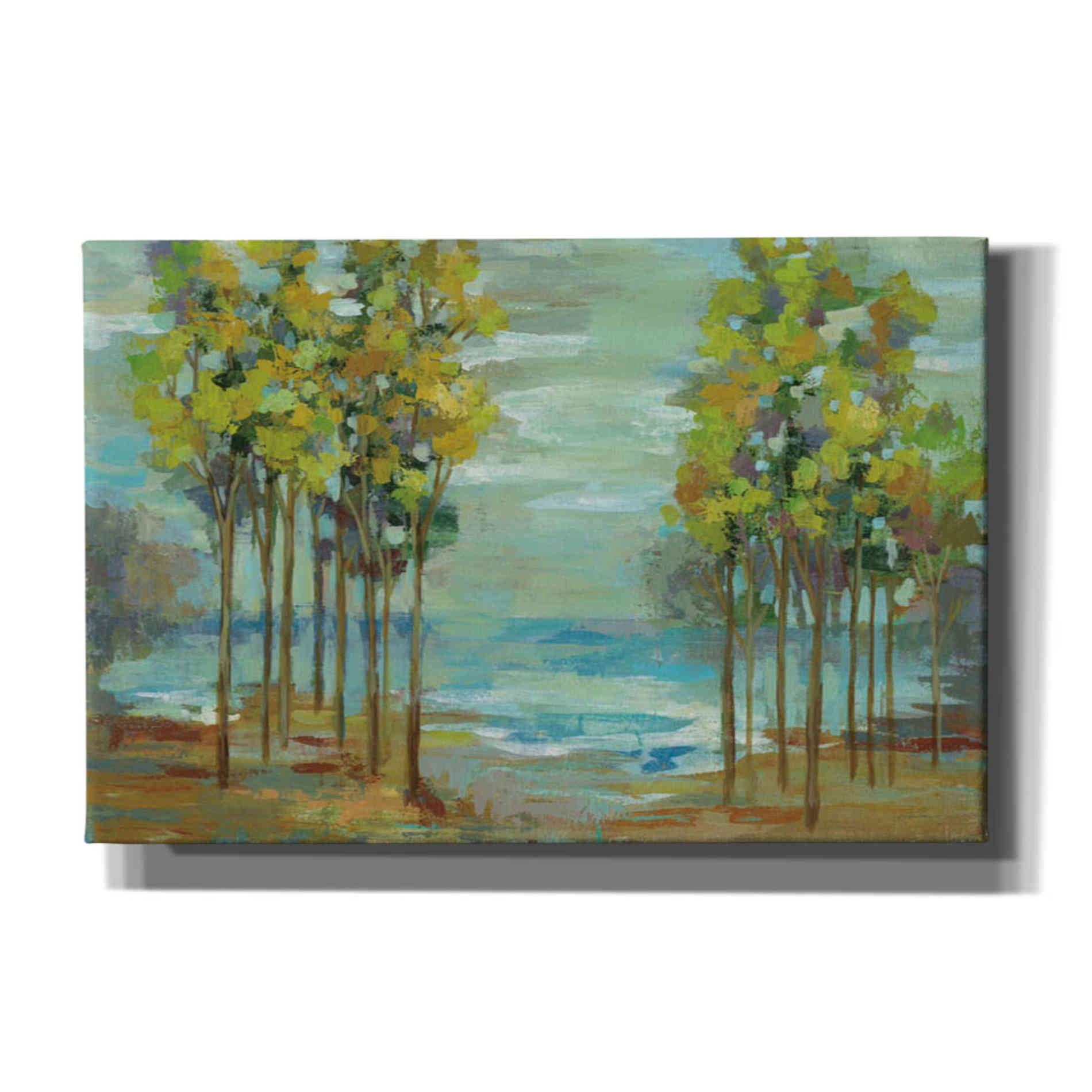 'Spring Trees' by Silvia Vassileva, Canvas Wall Art,Size 1 Square