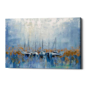 'Boats in the Harbor' by Silvia Vassileva, Canvas Wall Art,Size A Landscape