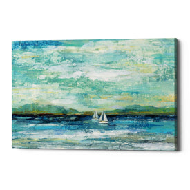 'Calm Lake Crop' by Silvia Vassileva, Canvas Wall Art,Size A Landscape