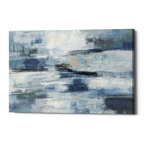 Image of 'Clear Water Indigo and Gray' by Silvia Vassileva, Canvas Wall Art,Size A Landscape