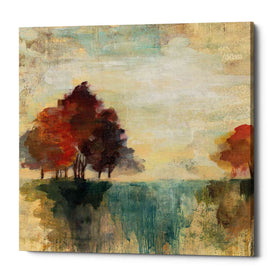 'Landscape Monotype II' by Silvia Vassileva, Canvas Wall Art,Size 1 Square
