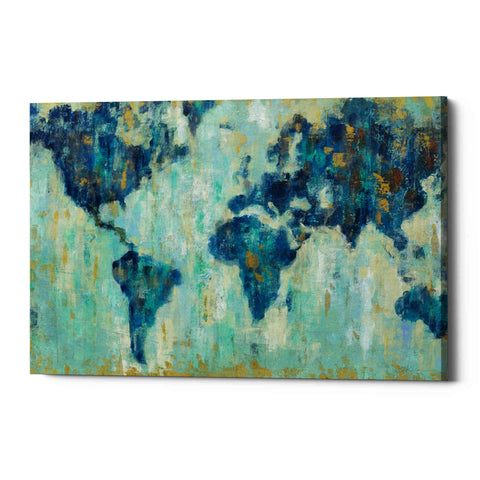 Image of 'Map Of The World' by Silvia Vassileva, Canvas Wall Art,Size B Landscape