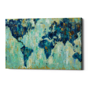'Map Of The World' by Silvia Vassileva, Canvas Wall Art,Size B Landscape