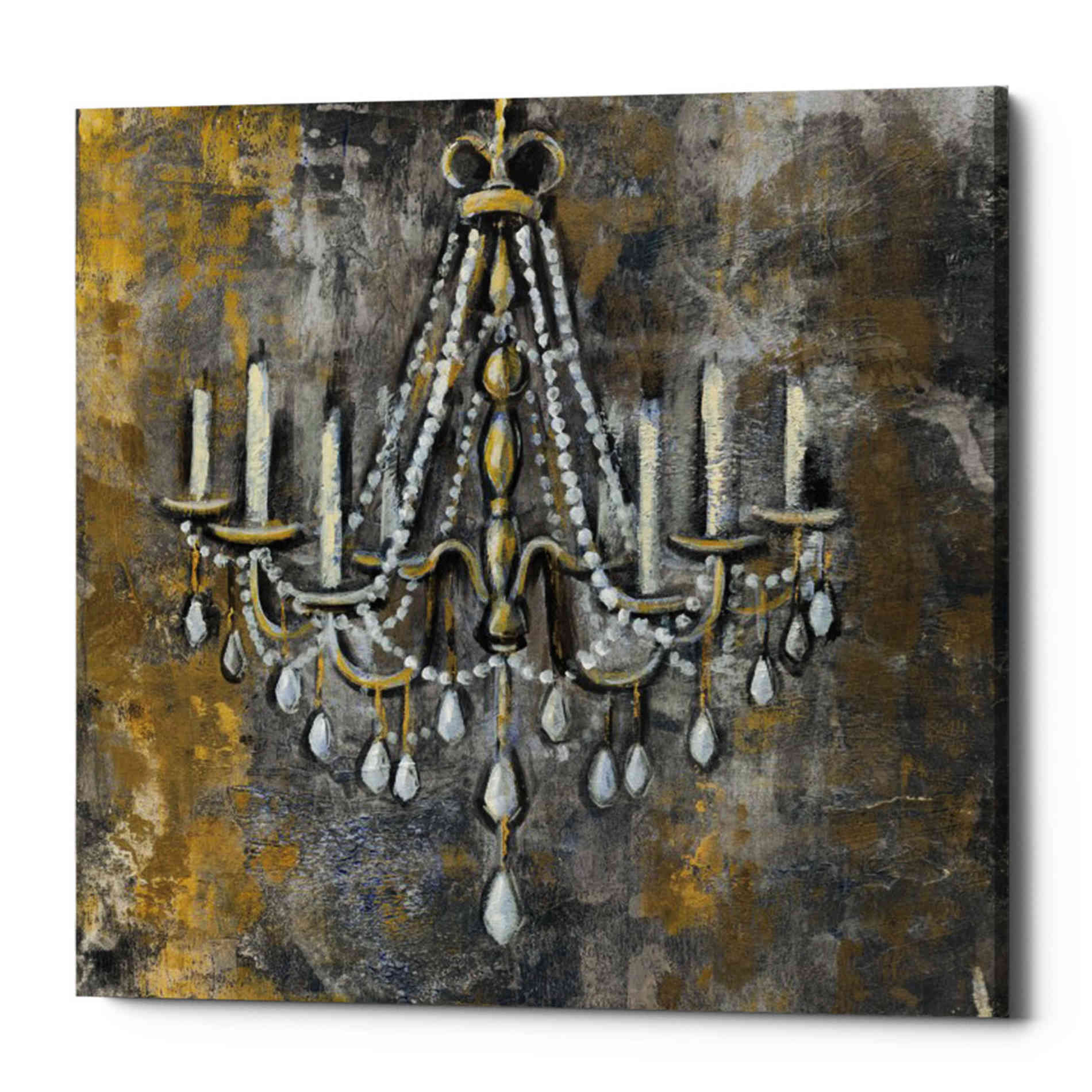 'Vintage Chandelier II' by Silvia Vassileva, Canvas Wall Art,Size 1 Square