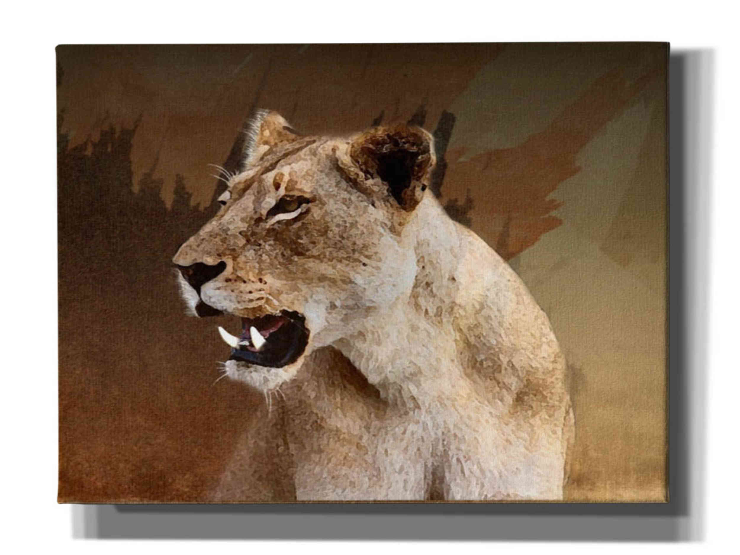 'Wildness Lioness' by Karen Smith, Canvas Wall Art